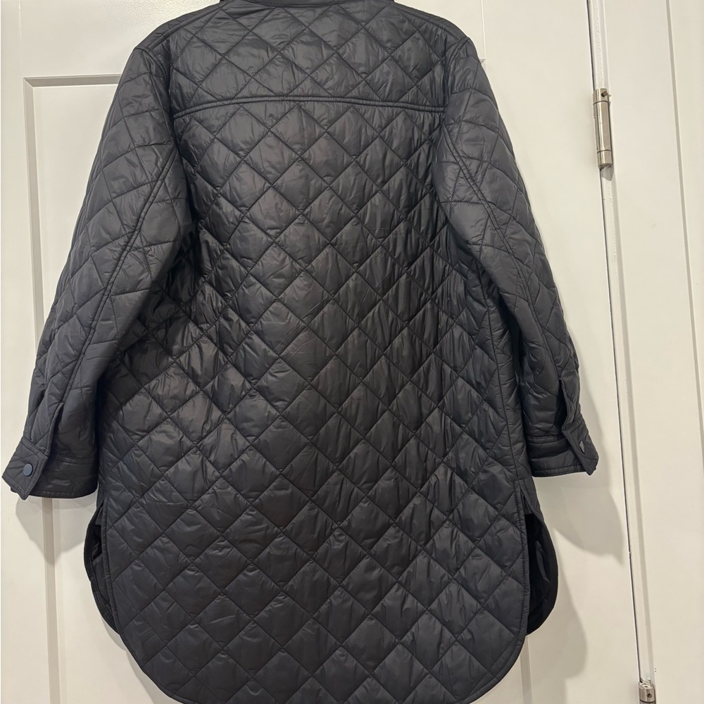 Massimo Dutti black nylon quilted jacket generous small - Picture 3 of 8